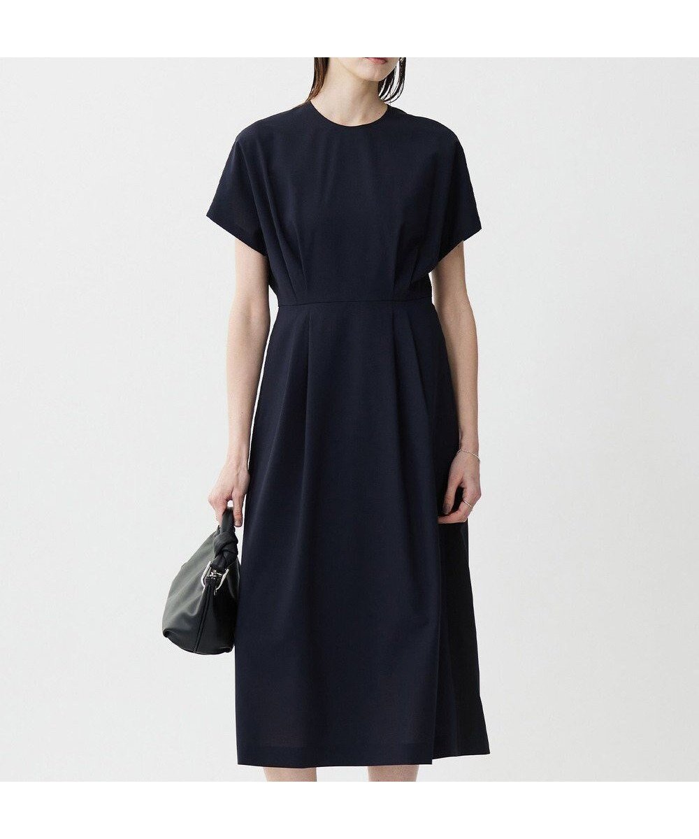 【アイシービー/iCB】の【接触冷感・吸水速乾・防シワ・UVケア・洗える】 エステルドライトロ ワンピース インテリア・キッズ・メンズ・レディースファッション・服の通販 founy(ファニー) 　ファッション　Fashion　レディースファッション　Fashion for Women　ワンピース　Dresses　春　Spring　洗える　Machine Washable　吸水　Absorbent, Quick-Dry　リネン　Linen, Linen Fabric　S/S・春夏　SS, Spring/Summer, Warm Season　夏　Summer　2025年　2025　2025春夏・S/S　Spring/Summer 2025 SS25　ネイビー×ブラック系|ID: prp329100004661995 ipo3291000000035889436