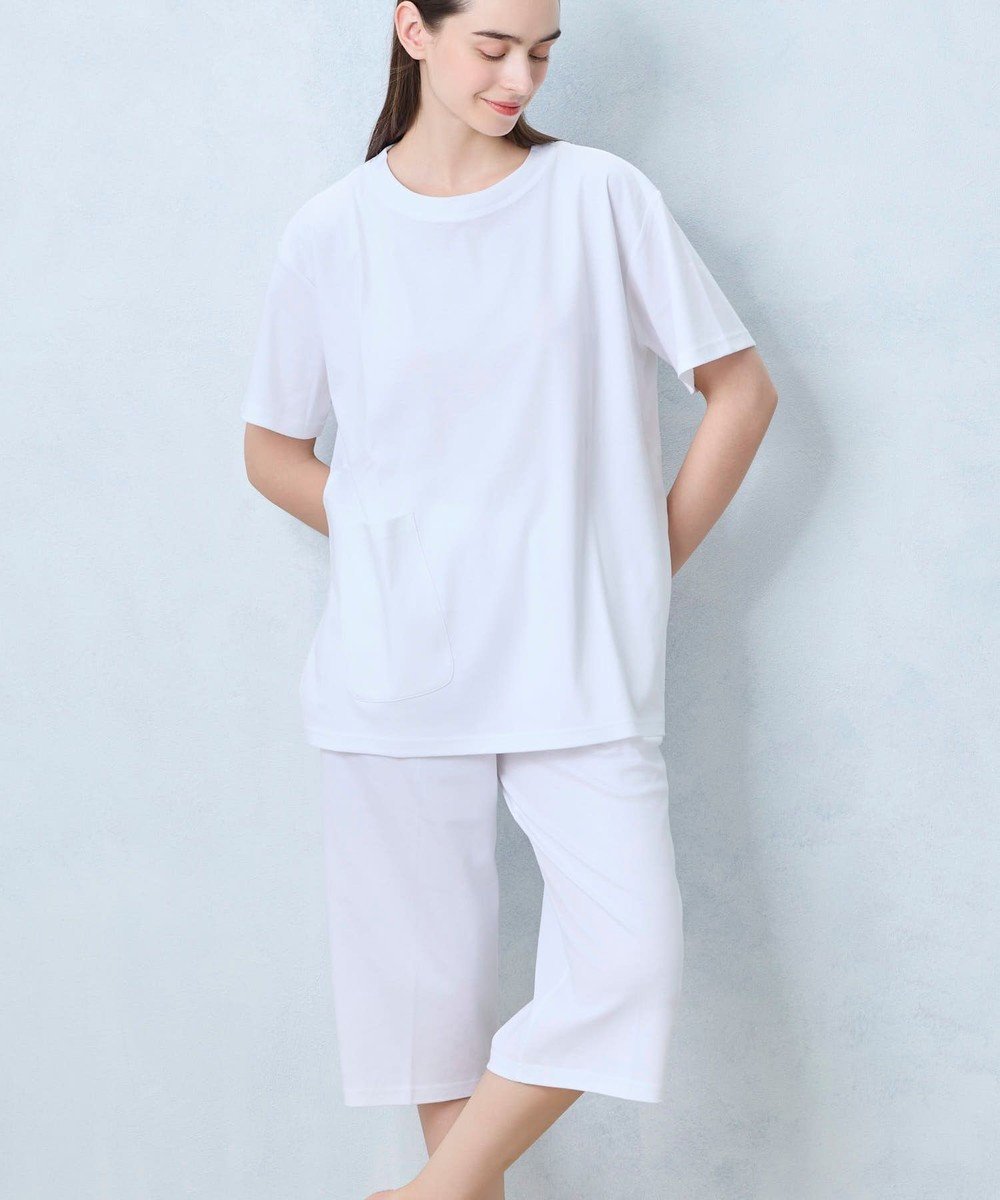 【ウンナナクール/une nana cool】の【綿100%】なめらかシルケットスムース半袖パジャマ MADE WITH LIBERTY FABRIC インテリア・キッズ・メンズ・レディースファッション・服の通販 founy(ファニー) 　ファッション　Fashion　レディースファッション　Fashion for Women　トップス・カットソー　Cut & Sew Tops　なめらか　Smooth, Silky Texture　パジャマ　Pajamas, Sleepwear　プリント　Print, Printed Pattern　ボトム　Bottoms, Lower Wear　ポケット　Pocket, Pocket Detail　半袖　Short Sleeve, Half Sleeve　おすすめ　Recommended / Our Picks　IV|ID: prp329100004662079 ipo3291000000033733448