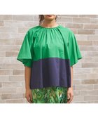 【ジェイプレスヨークストリート/J.PRESS YORK STREET】の【WOMEN】バイカラーギャザー ブラウス 人気、トレンドファッション・服の通販 founy(ファニー) ファッション Fashion レディースファッション Fashion for Women トップス・カットソー Cut & Sew Tops シャツ・ブラウス・オフィスカジュアル Elegant Blouses & Button-Ups 春 Spring ギャザー Gathered, Ruffled シンプル Simple, Minimal バランス Balance, Style Balance フリル Frill, Ruffle ボトム Bottoms, Lower Wear マニッシュ Mannish, Boyish S/S・春夏 SS, Spring/Summer, Warm Season 夏 Summer エレガント 上品 Elegant thumbnail グリーン系1|ID: prp329100004662227 ipo3291000000033734036