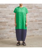 【ジェイプレスヨークストリート/J.PRESS YORK STREET】の【WOMEN】バイカラー ワンピース 人気、トレンドファッション・服の通販 founy(ファニー) ファッション Fashion レディースファッション Fashion for Women ワンピース Dresses アクセサリー Fashion Accessories 春 Spring サンダル Sandals, Summer Shoes シンプル Simple, Minimal リボン Ribbon, Bow リラックス Relax, Relaxed Fit S/S・春夏 SS, Spring/Summer, Warm Season 夏 Summer エレガント 上品 Elegant thumbnail グリーン系1|ID: prp329100004662242 ipo3291000000033734097
