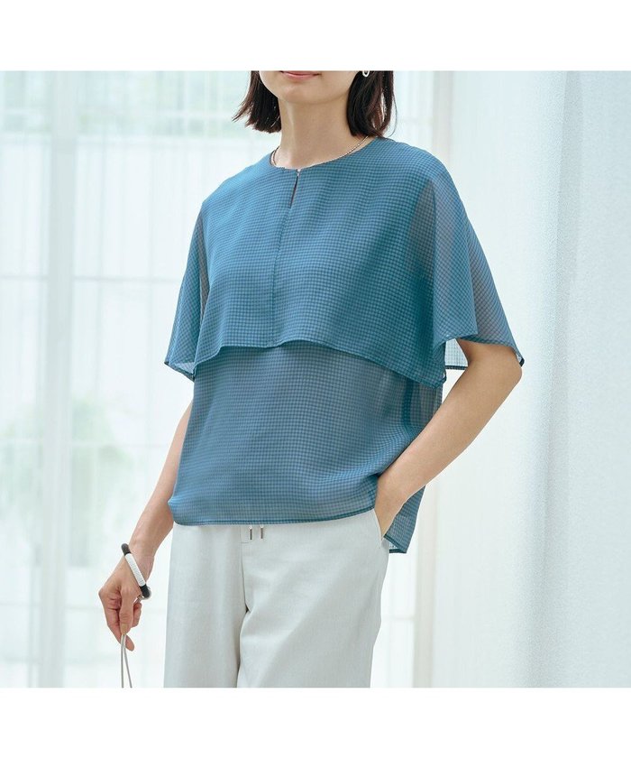 【ジェイ プレス/J.PRESS】の【洗える】シアーサッカーチェック カットソー インテリア・キッズ・メンズ・レディースファッション・服の通販 founy(ファニー) https://founy.com/ ファッション Fashion レディースファッション Fashion for Women トップス・カットソー Cut & Sew Tops シャツ・ブラウス・オフィスカジュアル Elegant Blouses & Button-Ups ロングTシャツ・Tシャツ Longline T-Shirts & Tees カットソー・ベーシックTシャツ Cut-and-Sewn Tops / Stretch Tees & Basics インナー Innerwear 春 Spring 洗える Machine Washable カットソー Cut and Sewn Top フォルム Silhouette, Form S/S・春夏 SS, Spring/Summer, Warm Season 夏 Summer エレガント 上品 Elegant |ID: prp329100004662407 ipo3291000000033734823