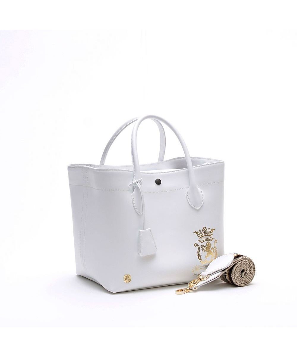 【アクセソワドゥマドモワゼルジャップ/A.D.M.J】の【撥水】リバティソフト25cm中仕切 トート インテリア・キッズ・メンズ・レディースファッション・服の通販 founy(ファニー) ファッション Fashion レディースファッション Fashion for Women バッグ Bags ポケット Pocket, Pocket Detail ポーチ Pouch, Small Case マグネット Magnet, Magnetic Closure モチーフ Motif, Design Theme ラップ Wrap, Wrap Design エレガント 上品 Elegant ホワイト|ID: prp329100004662462 ipo3291000000033735052