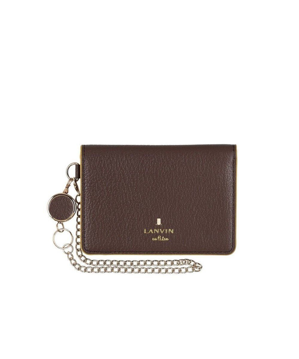 【ランバン オン ブルー/LANVIN en Bleu】のリム リール付き2面パスケース インテリア・キッズ・メンズ・レディースファッション・服の通販 founy(ファニー) ファッション Fashion レディースファッション Fashion for Women ミニ財布・二つ折り財布 Wallets & Card Cases シンプル Simple, Minimal エレガント 上品 Elegant 財布 Wallet, Purse ブラウン|ID: prp329100004662523 ipo3291000000033735253