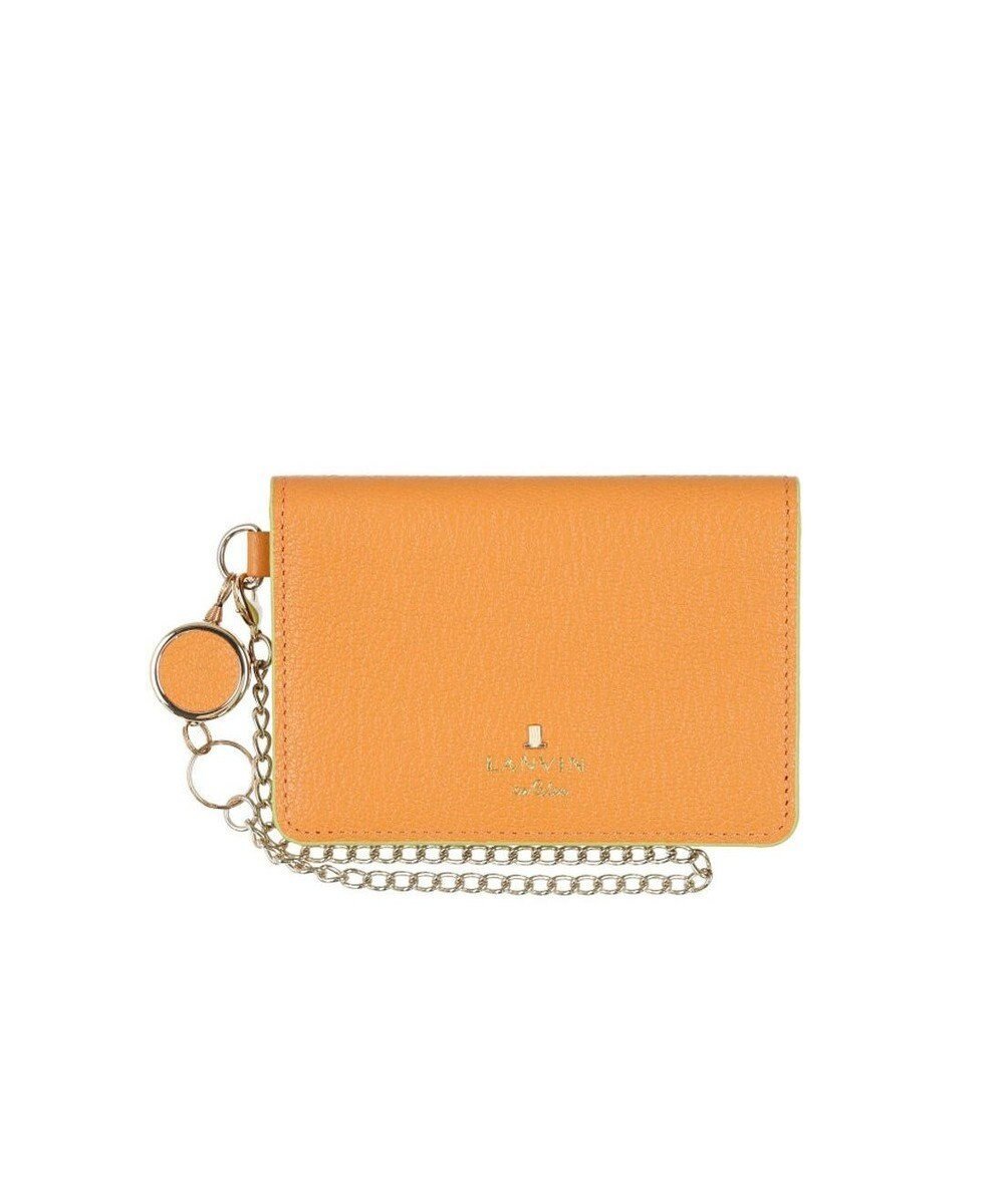 【ランバン オン ブルー/LANVIN en Bleu】のリム リール付き2面パスケース インテリア・キッズ・メンズ・レディースファッション・服の通販 founy(ファニー) ファッション Fashion レディースファッション Fashion for Women ミニ財布・二つ折り財布 Wallets & Card Cases シンプル Simple, Minimal エレガント 上品 Elegant 財布 Wallet, Purse オレンジ|ID: prp329100004662523 ipo3291000000033735256