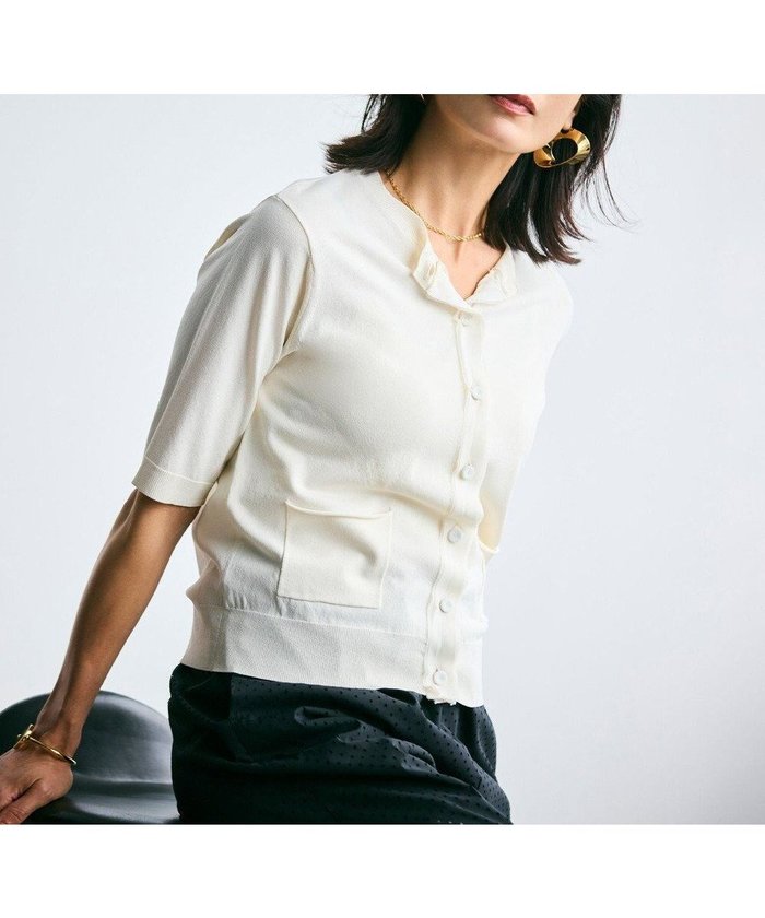 【ベイジ,/BEIGE,】の【洗える】VALOIS / ジョーゼットトリム半袖カーディガン インテリア・キッズ・メンズ・レディースファッション・服の通販 founy(ファニー) https://founy.com/ ファッション Fashion レディースファッション Fashion for Women トップス・カットソー Cut & Sew Tops ニット Knit Tops & Sweaters カーディガン・羽織り Layered Style Cardigans アンサンブル Ensemble Set 春 Spring 洗える Machine Washable カーディガン Cardigan, Knitwear コンパクト Compact, Small Size シンプル Simple, Minimal ジョーゼット Georgette, Semi-Sheer Fabric セーター Sweater, Knitwear 人気 Popular, Best Seller 半袖 Short Sleeve, Half Sleeve リラックス Relax, Relaxed Fit S/S・春夏 SS, Spring/Summer, Warm Season 夏 Summer エレガント 上品 Elegant |ID: prp329100004662544 ipo3291000000033735324