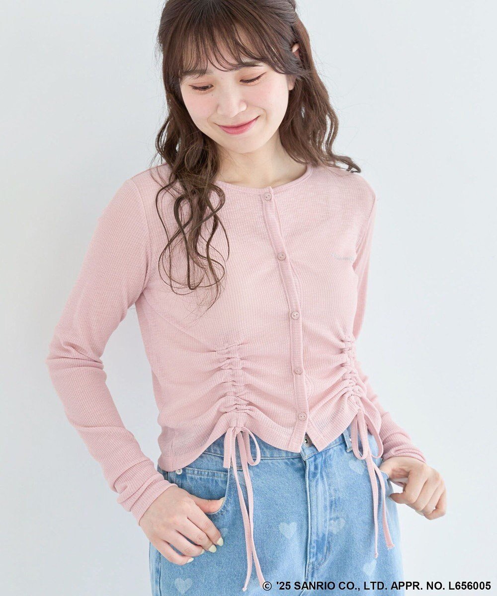 【グリーンパークス/Green Parks】のチャーミーキティ/フロントギャザーシアーカーディガン 人気、トレンドファッション・服の通販 founy(ファニー) ファッション Fashion レディースファッション Fashion for Women トップス・カットソー Cut & Sew Tops カーディガン・羽織り Layered Style Cardigans カーディガン Cardigan, Knitwear キャラクター Character, Licensed Characters コンパクト Compact, Small Size シアー Sheer, See-Through フェミニン Feminine, Girly フォルム Silhouette, Form フロント Front, Front Design プリント Print, Printed Pattern ポケット Pocket, Pocket Detail 人気 Popular, Best Seller 夏 Summer 春 Spring S/S・春夏 SS, Spring/Summer, Warm Season other-1|ID: prp329100004662638 ipo3291000000033735662