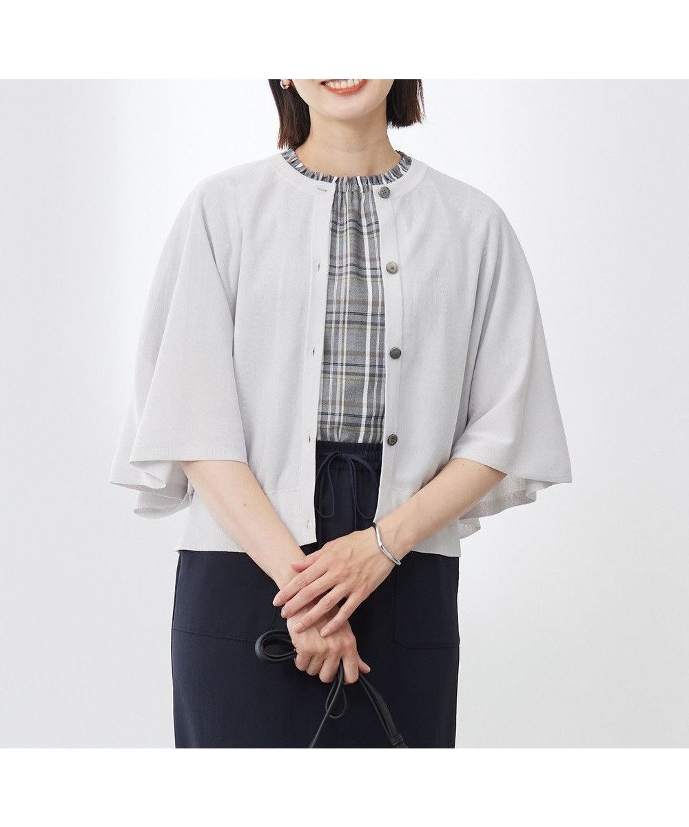 【ジェイ プレス/J.PRESS】の【洗える・抗菌防臭】COTTON ACETATE DRY バタフライスリーブ カーディガン インテリア・キッズ・メンズ・レディースファッション・服の通販 founy(ファニー) 　ファッション　Fashion　レディースファッション　Fashion for Women　トップス・カットソー　Cut & Sew Tops　カーディガン・羽織り　Layered Style Cardigans　春　Spring　洗える　Machine Washable　カーディガン　Cardigan, Knitwear　抗菌　Antibacterial, Bacteria-Resistant　シンプル　Simple, Minimal　スリーブ　Sleeve, Long Sleeve / Short Sleeve　バタフライ　Butterfly, Butterfly Motif　フレア　Flare, Flared　ポンチョ　Poncho, Cape Style　リラックス　Relax, Relaxed Fit　S/S・春夏　SS, Spring/Summer, Warm Season　夏　Summer　エレガント 上品　Elegant　ビジネス 仕事 通勤　Business / Work / Commuting　ライトグレージュ系|ID: prp329100004662656 ipo3291000000033735733