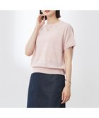 【ジェイ プレス/J.PRESS】の【洗える】メッシュ パターン ニット ピンク系|ID: prp329100004662659 ipo3291000000033735743