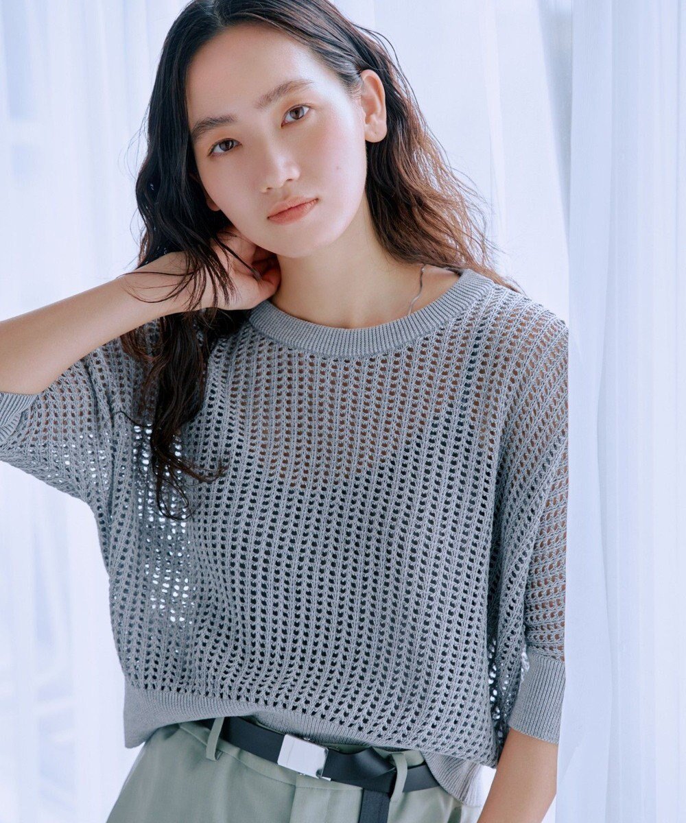 【トック/TOQUE】の25SS新作〈大草直子さんアドバイザー〉【洗える/天然素材】ウォッシャブルシルク×コットン粗メッシュニットドルマンスリーブ5分袖 インテリア・キッズ・メンズ・レディースファッション・服の通販 founy(ファニー) ファッション Fashion レディースファッション Fashion for Women トップス・カットソー Cut & Sew Tops ニット Knit Tops & Sweaters 春 Spring 洗える Machine Washable キャミソール Camisole, Spaghetti Strap Top シルク Silk, 100% Silk セーター Sweater, Knitwear タンク Tank Top, Sleeveless Top メッシュ Mesh, Net Fabric S/S・春夏 SS, Spring/Summer, Warm Season おすすめ Recommended / Our Picks 夏 Summer エレガント 上品 Elegant ビジネス 仕事 通勤 Business / Work / Commuting 2025年 2025 2025春夏・S/S Spring/Summer 2025 SS25 グレー|ID: prp329100004662700 ipo3291000000033735895