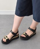 【インター ショシュール/INTER-CHAUSSURES】の【Oh my Sandals】メタルオーナメント厚底サンダル ブラック|ID: prp329100004662815 ipo3291000000033736327