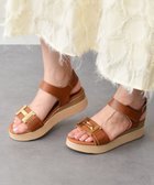 【インター ショシュール/INTER-CHAUSSURES】の【Oh my Sandals】メタルオーナメント厚底サンダル ブラウン|ID: prp329100004662815 ipo3291000000033736328