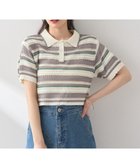 【アースミュージックアンドエコロジー/earth music&ecology】のキラキラボタン透かしニットポロ 人気、トレンドファッション・服の通販 founy(ファニー) ファッション Fashion レディースファッション Fashion for Women トップス・カットソー Cut & Sew Tops ニット Knit Tops & Sweaters ショート Short, Short Length セーター Sweater, Knitwear トレンド Trend, Trending Now ボトム Bottoms, Lower Wear ポケット Pocket, Pocket Detail 夏 Summer 春 Spring S/S・春夏 SS, Spring/Summer, Warm Season 透かし Cut-Out, Lacework thumbnail Border Gray|ID: prp329100004663005 ipo3291000000033737113