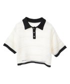 【アースミュージックアンドエコロジー/earth music&ecology】のキラキラボタン透かしニットポロ 人気、トレンドファッション・服の通販 founy(ファニー) ファッション Fashion レディースファッション Fashion for Women トップス・カットソー Cut & Sew Tops ニット Knit Tops & Sweaters ショート Short, Short Length セーター Sweater, Knitwear トレンド Trend, Trending Now ボトム Bottoms, Lower Wear ポケット Pocket, Pocket Detail 夏 Summer 春 Spring S/S・春夏 SS, Spring/Summer, Warm Season 透かし Cut-Out, Lacework thumbnail Ivory|ID: prp329100004663005 ipo3291000000033737115