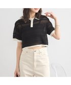 【アースミュージックアンドエコロジー/earth music&ecology】のキラキラボタン透かしニットポロ 人気、トレンドファッション・服の通販 founy(ファニー) ファッション Fashion レディースファッション Fashion for Women トップス・カットソー Cut & Sew Tops ニット Knit Tops & Sweaters ショート Short, Short Length セーター Sweater, Knitwear トレンド Trend, Trending Now ボトム Bottoms, Lower Wear ポケット Pocket, Pocket Detail 夏 Summer 春 Spring S/S・春夏 SS, Spring/Summer, Warm Season 透かし Cut-Out, Lacework thumbnail Black|ID: prp329100004663005 ipo3291000000033737118