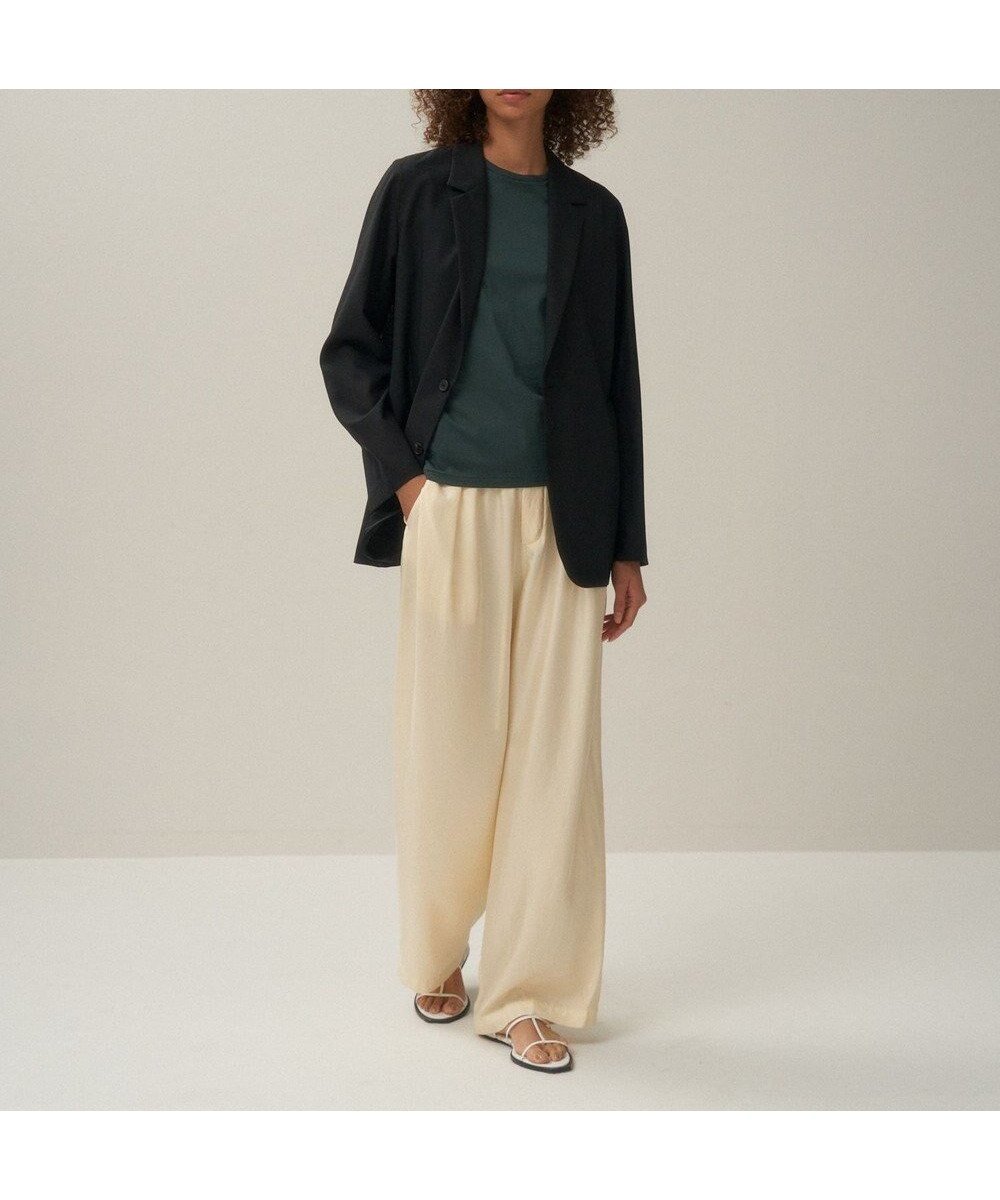 【エイトン/ATON】のTECHNO WOOL GAUZE テーラードジャケット インテリア・キッズ・メンズ・レディースファッション・服の通販 founy(ファニー) 　ファッション　Fashion　レディースファッション　Fashion for Women　アウター　Coat / Outerwear Collection　レディースジャケット・軽アウター　Jackets　テーラードジャケット / 通勤・きれいめスタイル　Tailored Jackets & Blazers　ジャケット　Jacket, Outerwear　バランス　Balance, Style Balance　夏　Summer　春　Spring　S/S・春夏　SS, Spring/Summer, Warm Season　BLACK|ID: prp329100004663303 ipo3291000000033738159