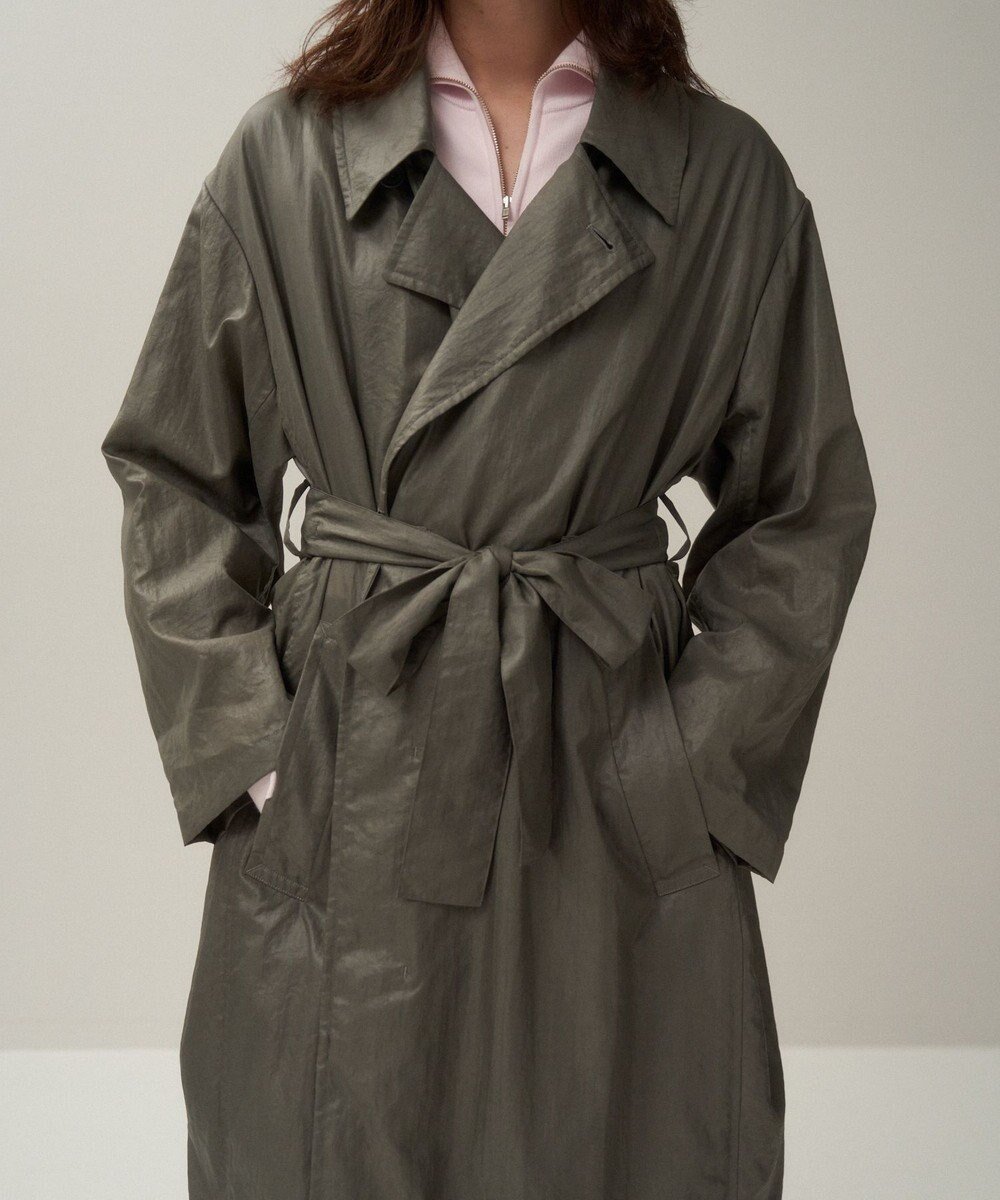 【エイトン/ATON】のWASHER NYLON リーファーコート 人気、トレンドファッション・服の通販 founy(ファニー) 　ファッション　Fashion　レディースファッション　Fashion for Women　アウター　Coat / Outerwear Collection　コート・ロングコート・ピーコート　Long Coats, Peacoats & More　レディースジャケット・軽アウター　Jackets　シルク　Silk, 100% Silk　ジャケット　Jacket, Outerwear　ダブル　Double, Double-Breasted　ドレープ　Drape, Draping Fabric　夏　Summer　春　Spring　S/S・春夏　SS, Spring/Summer, Warm Season　 other-1|ID: prp329100004663309 ipo3291000000033738178
