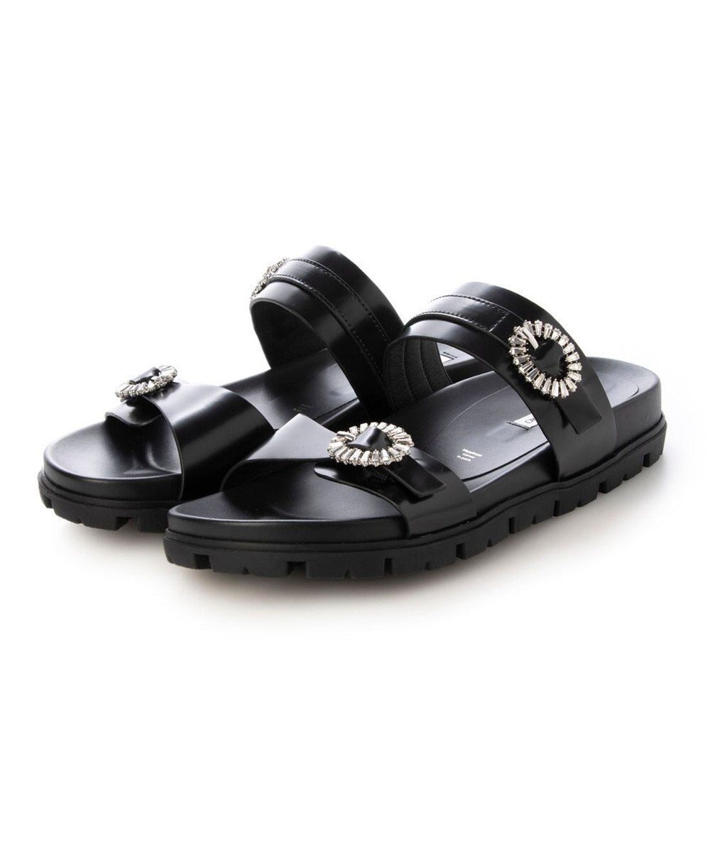 【モード エ ジャコモ/MODE ET JACOMO】のMODE ET JACOMO ビジューベルトフットベッドサンダル インテリア・キッズ・メンズ・レディースファッション・服の通販 founy(ファニー) ファッション Fashion レディースファッション Fashion for Women ベルト&ウエストマーク Belts & Waist Accessories エレガント 上品 Elegant クール Cool, Chic サンダル Sandals, Summer Shoes シューズ Shoes, Footwear ソックス Socks, Hosiery フィット Fit, Slim Fit ロング Long, Long-Length 夏 Summer 春 Spring S/S・春夏 SS, Spring/Summer, Warm Season ブラック|ID: prp329100004663326 ipo3291000000034595008