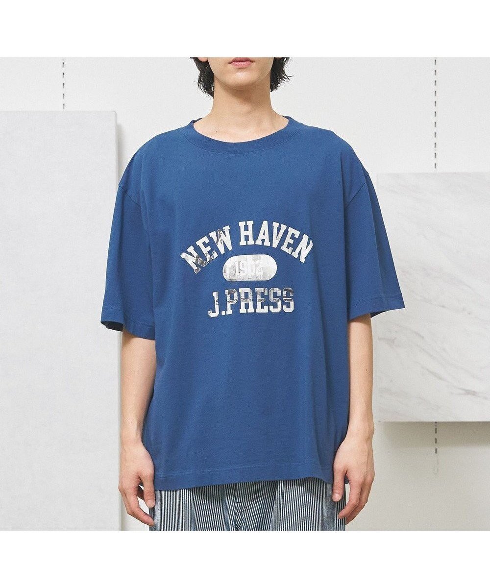 【ジェイプレスヨークストリート/J.PRESS YORK STREET】の【UNISEX】フォトプリント Tシャツ ”College Logo” インテリア・キッズ・メンズ・レディースファッション・服の通販 founy(ファニー) ファッション Fashion レディースファッション Fashion for Women トップス・カットソー Cut & Sew Tops シャツ・ブラウス・オフィスカジュアル Elegant Blouses & Button-Ups ロングTシャツ・Tシャツ Longline T-Shirts & Tees カットソー・ベーシックTシャツ Cut-and-Sewn Tops / Stretch Tees & Basics ユニセックス Unisex, Genderless アメリカン American Style カットソー Cut and Sewn Top グラフィック Graphic, Graphic Design ニューヨーク New York, NYC Style プリント Print, Printed Pattern 夏 Summer 春 Spring S/S・春夏 SS, Spring/Summer, Warm Season ダルブルー系|ID: prp329100004663345 ipo3291000000033738331