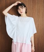 【ハッシュニュアンス/#Newans】の【乾燥機可能/接触冷感】ラッフルフリルカットソー ホワイト|ID: prp329100004663391 ipo3291000000033738514