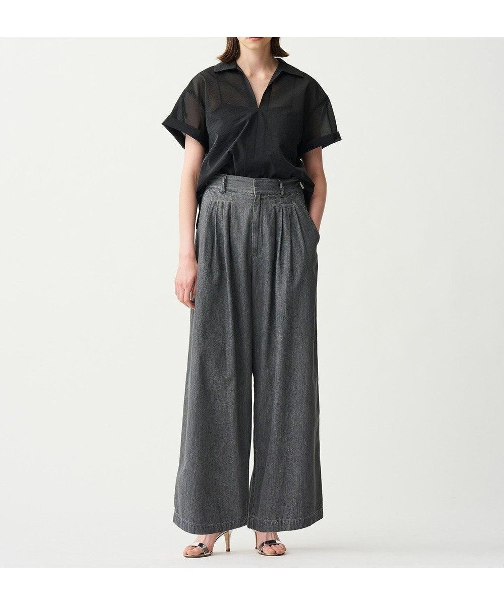 【アンクレイヴ/uncrave】の【手洗い可】ライトデニム ワイドパンツ インテリア・キッズ・メンズ・レディースファッション・服の通販 founy(ファニー) 　ファッション　Fashion　レディースファッション　Fashion for Women　パンツ　Pants & Trousers　デニムパンツ・ジーンズ・美脚デニム　Denim Jeans & Pants　春　Spring　ストーン　Stone, Gem-Like　セットアップ　Set-Up, Coordinated Outfit　デニム　Denim, Jeans Material　ワイド　Wide, Wide Fit　S/S・春夏　SS, Spring/Summer, Warm Season　夏　Summer　グレー|ID: prp329100004663444 ipo3291000000033738698