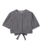【アンクレイヴ/uncrave】のライトデニム パフスリーブブラウス 人気、トレンドファッション・服の通販 founy(ファニー) ファッション Fashion レディースファッション Fashion for Women トップス・カットソー Cut & Sew Tops シャツ・ブラウス・オフィスカジュアル Elegant Blouses & Button-Ups 春 Spring コンパクト Compact, Small Size ショート Short, Short Length ストーン Stone, Gem-Like スリーブ Sleeve, Long Sleeve / Short Sleeve セットアップ Set-Up, Coordinated Outfit デニム Denim, Jeans Material リボン Ribbon, Bow ワイド Wide, Wide Fit S/S・春夏 SS, Spring/Summer, Warm Season 夏 Summer thumbnail グレー|ID: prp329100004663447 ipo3291000000033738710