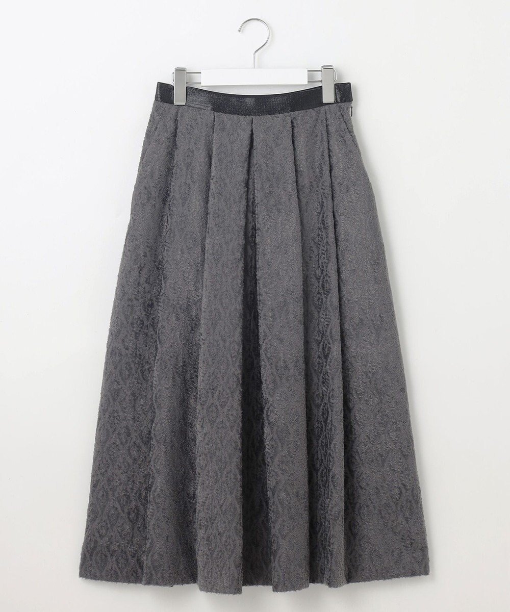 【自由区/JIYU-KU】の【Exclusive】ジオメトリックジャガード スカート 人気、トレンドファッション・服の通販 founy(ファニー) 　ファッション　Fashion　レディースファッション　Fashion for Women　スカート　Skirts　カットジャガード　Cut Jacquard　サテン　Satin, Glossy Fabric　フレア　Flare, Flared　エレガント 上品　Elegant　夏　Summer　春　Spring　S/S・春夏　SS, Spring/Summer, Warm Season　無地　Plain, Solid Color　 other-1|ID: prp329100004663602 ipo3291000000033739332