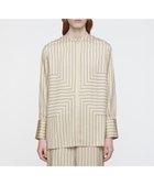 【ジョゼフ/JOSEPH】のジオメトリック アニメーション ロングスリーブブラウス 人気、トレンドファッション・服の通販 founy(ファニー) ファッション Fashion レディースファッション Fashion for Women トップス・カットソー Cut & Sew Tops シャツ・ブラウス・オフィスカジュアル Elegant Blouses & Button-Ups エレガント 上品 Elegant カフス Cuff Design シルク Silk, 100% Silk スタンド Stand Collar, Upright Stand ドレープ Drape, Draping Fabric フィット Fit, Slim Fit リラックス Relax, Relaxed Fit ワイド Wide, Wide Fit A/W・秋冬 Autumn/Winter thumbnail Affogato / Black|ID: prp329100004663726 ipo3291000000033739799