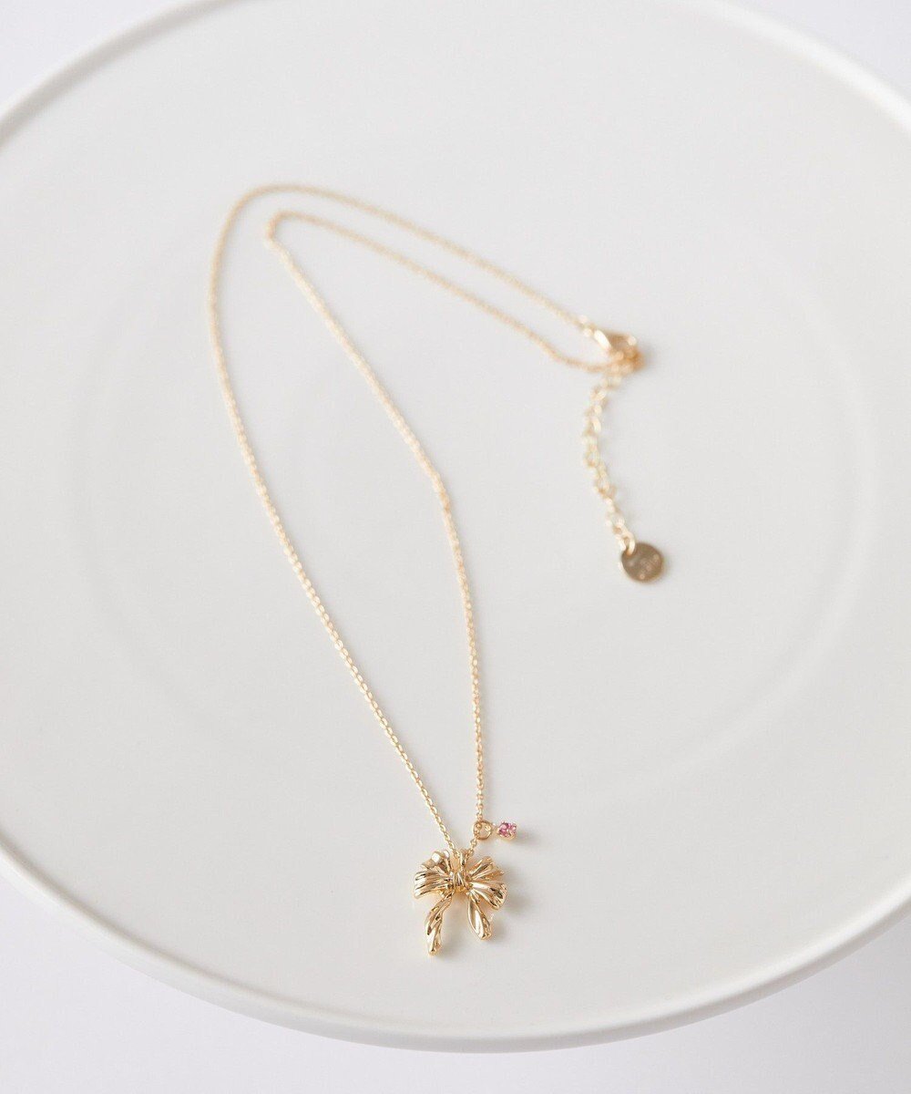 【メゾンドフルール/Maison de FLEUR】のカーリーリボンネックレス インテリア・キッズ・メンズ・レディースファッション・服の通販 founy(ファニー) 　ファッション　Fashion　レディースファッション　Fashion for Women　ジュエリー　Jewelry　ネックレス　Necklaces & Pendants　おすすめ　Recommended / Our Picks　アクセサリー　Fashion Accessories　イヤリング　Earrings　ストーン　Stone, Gem-Like　チェーン　Chain, Chain Strap　ネックレス　Necklace, Pendant Necklace　メタル　Metal, Metal Parts　Gold|ID: prp329100004663733 ipo3291000000033739822