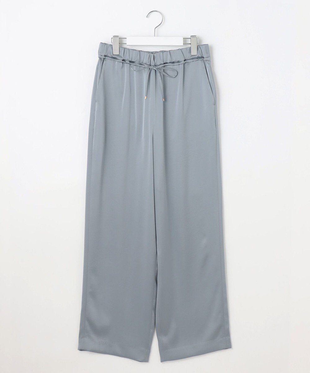 【自由区/JIYU-KU】の【Exclusive】シャイニーサテンドロスト パンツ 人気、トレンドファッション・服の通販 founy(ファニー) 　ファッション　Fashion　レディースファッション　Fashion for Women　パンツ　Pants & Trousers　エレガント 上品　Elegant　ギャザー　Gathered, Ruffled　サテン　Satin, Glossy Fabric　ストレッチ　Stretch, Stretchy Fabric　ストレート　Straight, Straight Cut　タンブラー　Tumbler, Travel Mug　ワイド　Wide, Wide Fit　夏　Summer　春　Spring　S/S・春夏　SS, Spring/Summer, Warm Season　 other-1|ID: prp329100004663744 ipo3291000000033739857