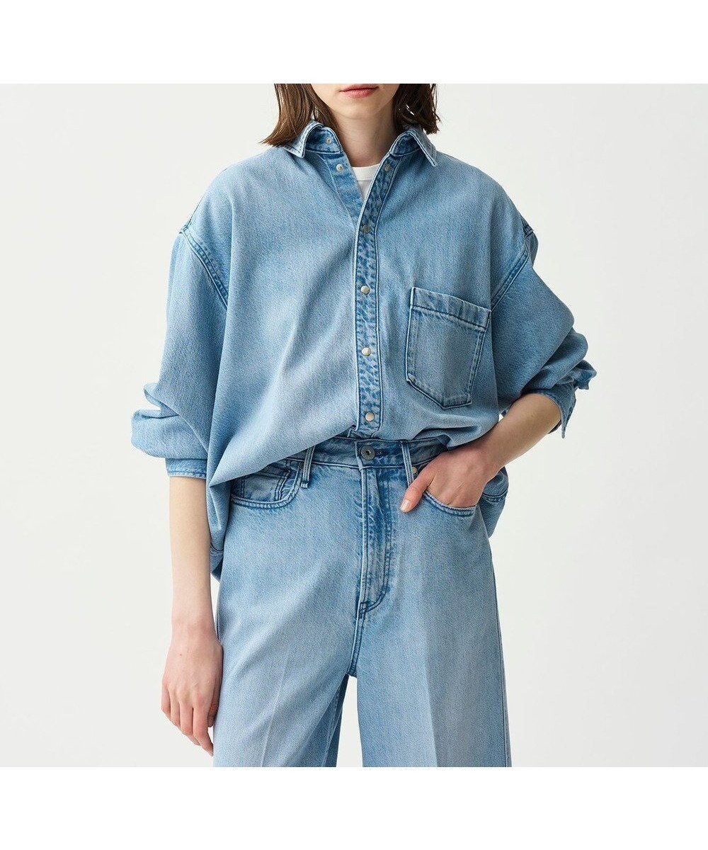 【アンクレイヴ/uncrave】の【upper hights × uncrave】THE SENSE uncrave デニムシャツ インテリア・キッズ・メンズ・レディースファッション・服の通販 founy(ファニー) ファッション Fashion レディースファッション Fashion for Women トップス・カットソー Cut & Sew Tops シャツ・ブラウス・オフィスカジュアル Elegant Blouses & Button-Ups 春 Spring デニム Denim, Jeans Material フォルム Silhouette, Form 別注 Limited Edition, Custom Order ワイド Wide, Wide Fit S/S・春夏 SS, Spring/Summer, Warm Season 夏 Summer フェザースカイブルー|ID: prp329100004663752 ipo3291000000033739880