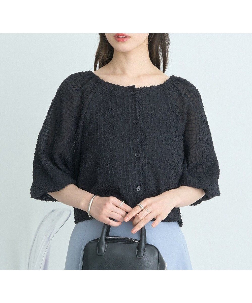 【アースミュージックアンドエコロジー/earth music&ecology】の前後2wayミニフリンジブラウス インテリア・キッズ・メンズ・レディースファッション・服の通販 founy(ファニー) ファッション Fashion レディースファッション Fashion for Women トップス・カットソー Cut & Sew Tops シャツ・ブラウス・オフィスカジュアル Elegant Blouses & Button-Ups おすすめ Recommended / Our Picks シアー Sheer, See-Through ポケット Pocket, Pocket Detail エレガント 上品 Elegant 夏 Summer 春 Spring S/S・春夏 SS, Spring/Summer, Warm Season Black|ID: prp329100004663758 ipo3291000000033739898