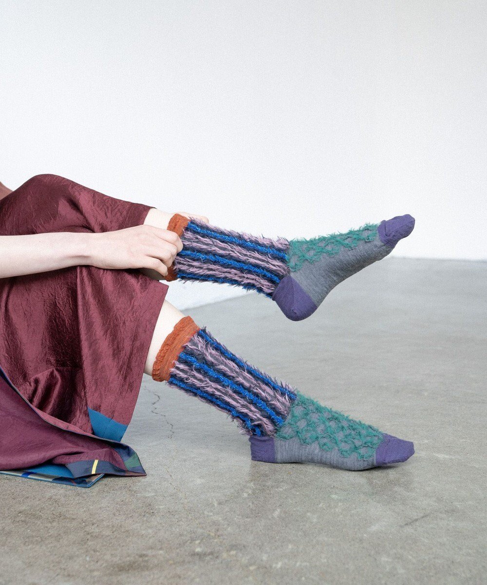 【コキュウ/COQ】のBAMBI DOTS リバーシブルファーソックス インテリア・キッズ・メンズ・レディースファッション・服の通販 founy(ファニー) ファッション Fashion レディースファッション Fashion for Women ソックス&靴下 Socks & Hosiery レッグウェア・ストッキング Legwear & Hosiery コレクション Collection, Seasonal Line ストライプ Stripe, Striped Pattern ソックス Socks, Hosiery タンブラー Tumbler, Travel Mug ドット Polka Dot, Dot Pattern バランス Balance, Style Balance リバーシブル Reversible, Two-Sided おすすめ Recommended / Our Picks 犬 Dog モーブ|ID: prp329100004663760 ipo3291000000033739906