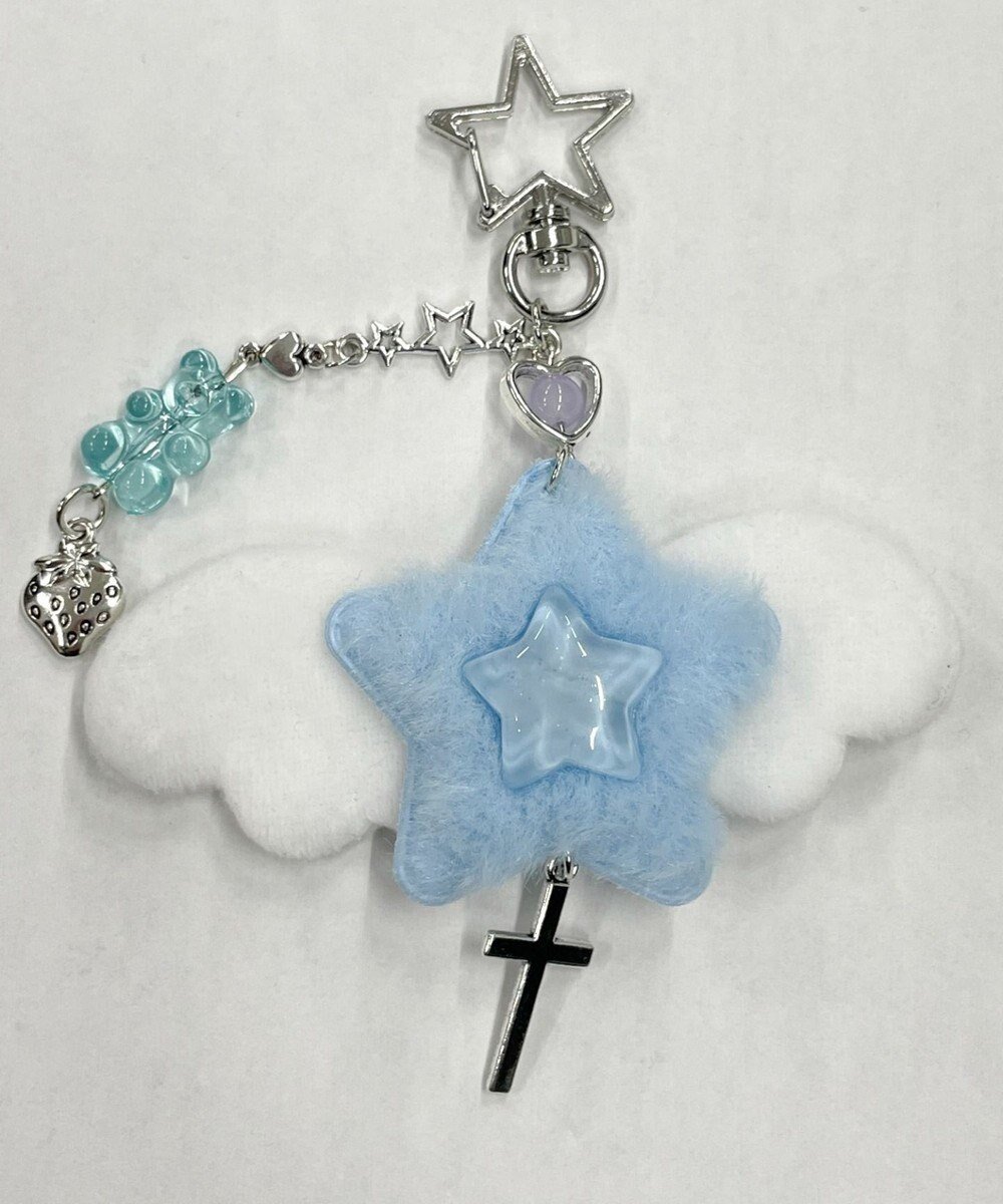 【ウィゴー/WEGO】のダブルスターエンジェルキーホルダー 人気、トレンドファッション・服の通販 founy(ファニー) 　ファッション　Fashion　レディースファッション　Fashion for Women　ミニ財布・二つ折り財布　Wallets & Card Cases　おすすめ　Recommended / Our Picks　キーホルダー　Keychain, Key Holder　スマホ　Smartphone, Mobile Device　トレンド　Trend, Trending Now　モチーフ　Motif, Design Theme　財布　Wallet, Purse　 other-1|ID: prp329100004663769 ipo3291000000033739938