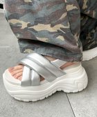 【ウィゴー/WEGO】のパテッドクロス厚底サンダル シルバー|ID: prp329100004663789 ipo3291000000033740035