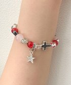 【ウィゴー/WEGO】のLビーズチャームブレス ライトピンク|ID: prp329100004663791 ipo3291000000033740042