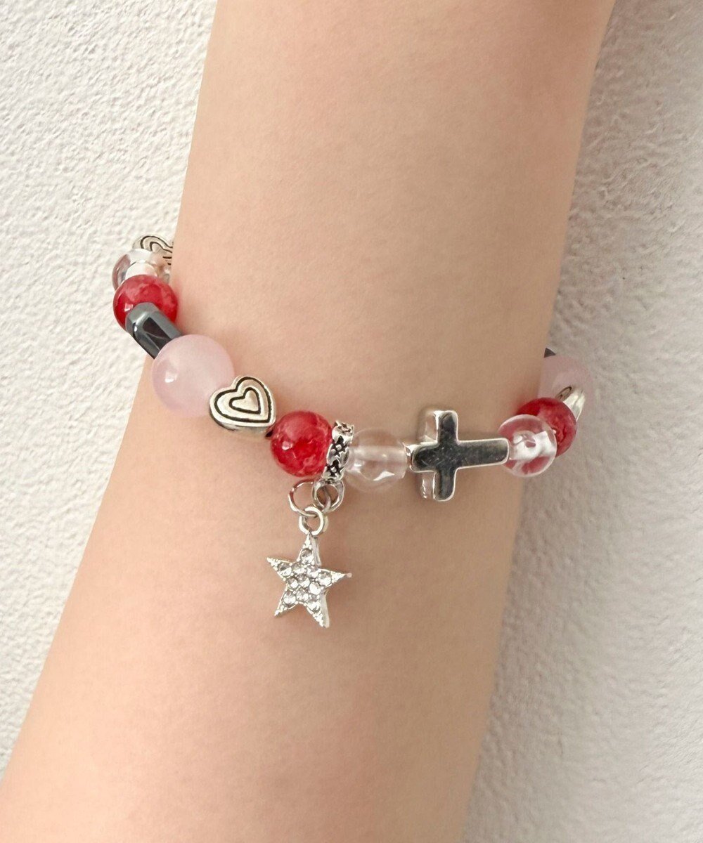 【ウィゴー/WEGO】のLビーズチャームブレス インテリア・キッズ・メンズ・レディースファッション・服の通販 founy(ファニー) ファッション Fashion レディースファッション Fashion for Women ジュエリー Jewelry チェーン&カフブレスレット Cuff & Chain Bracelets アクセサリー Fashion Accessories スマホ Smartphone, Mobile Device チャーム Charm, Pendant ブレスレット Bracelet, Wristband ライトピンク|ID: prp329100004663791 ipo3291000000033740042