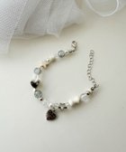 【ウィゴー/WEGO】のLビーズチャームブレス オフホワイト|ID: prp329100004663791 ipo3291000000033740043