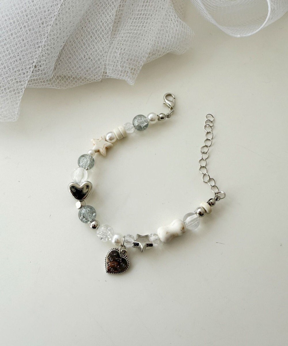 【ウィゴー/WEGO】のLビーズチャームブレス インテリア・キッズ・メンズ・レディースファッション・服の通販 founy(ファニー) ファッション Fashion レディースファッション Fashion for Women ジュエリー Jewelry チェーン&カフブレスレット Cuff & Chain Bracelets アクセサリー Fashion Accessories スマホ Smartphone, Mobile Device チャーム Charm, Pendant ブレスレット Bracelet, Wristband オフホワイト|ID: prp329100004663791 ipo3291000000033740043