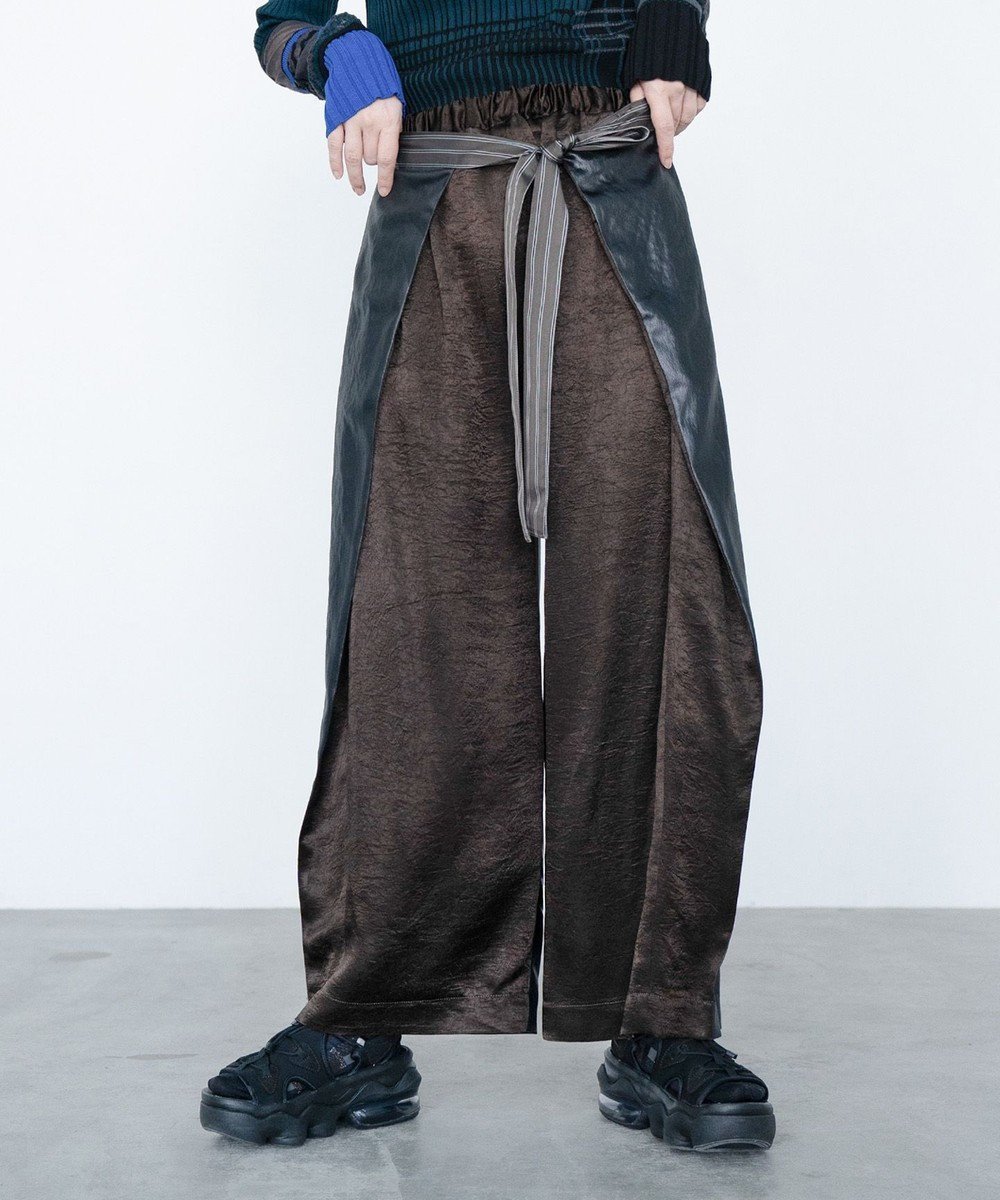 【コキュウ/COQ】の2WAY KNOT4 前後2WAYサテンパンツ 人気、トレンドファッション・服の通販 founy(ファニー) 　ファッション　Fashion　レディースファッション　Fashion for Women　パンツ　Pants & Trousers　ヴィンテージ　Vintage Style　春　Spring　コレクション　Collection, Seasonal Line　サテン　Satin, Glossy Fabric　ストライプ　Stripe, Striped Pattern　バランス　Balance, Style Balance　S/S・春夏　SS, Spring/Summer, Warm Season　犬　Dog　夏　Summer　 other-1|ID: prp329100004663812 ipo3291000000034633676