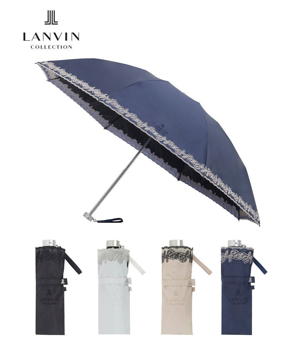 【ムーンバット/MOONBAT】のLV雨M P30D*バラオーガンジーカットワーク インテリア・キッズ・メンズ・レディースファッション・服の通販 founy(ファニー) ファッション Fashion レディースファッション Fashion for Women レイングッズ・傘・晴雨兼用傘 Umbrellas & Rain Gear エレガント 上品 Elegant オーガンジー Organza Fabric スカラップ Scallop, Scalloped Edge ローズ Rose, Rose Motif 傘 Umbrella, Parasol 軽量 Lightweight, Ultra Light ディープブルー|ID: prp329100004663827 ipo3291000000033740163