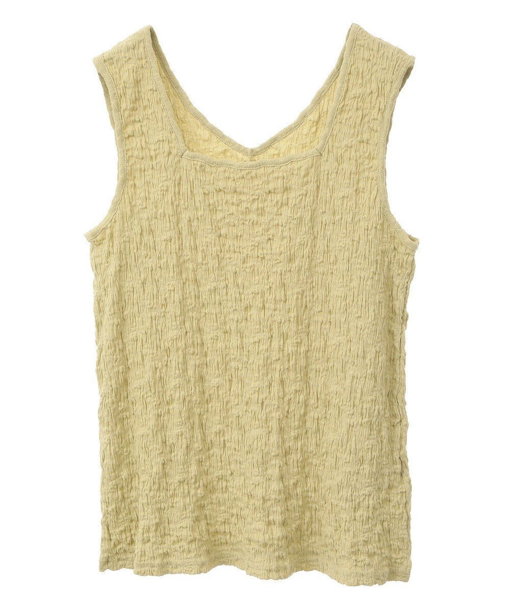 【グリーンパークス/Green Parks】の表面感タンクトップ インテリア・キッズ・メンズ・レディースファッション・服の通販 founy(ファニー) 　ファッション　Fashion　レディースファッション　Fashion for Women　トップス・カットソー　Cut & Sew Tops　キャミソール&ノースリーブ　Camisoles & Sleeveless Tops　おすすめ　Recommended / Our Picks　キャミソール　Camisole, Spaghetti Strap Top　スクエア　Square, Square Shape　ストレッチ　Stretch, Stretchy Fabric　タンク　Tank Top, Sleeveless Top　フィット　Fit, Slim Fit　ポケット　Pocket, Pocket Detail　ラウンド　Round, Round Neck　ワンポイント　One Point, Statement Accent　夏　Summer　春　Spring　S/S・春夏　SS, Spring/Summer, Warm Season　Green|ID: prp329100004663856 ipo3291000000033740299