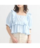 【アースミュージックアンドエコロジー/earth music&ecology】のパフスリーブコットンフリルブラウス 人気、トレンドファッション・服の通販 founy(ファニー) ファッション Fashion レディースファッション Fashion for Women トップス・カットソー Cut & Sew Tops シャツ・ブラウス・オフィスカジュアル Elegant Blouses & Button-Ups おすすめ Recommended / Our Picks コンパクト Compact, Small Size スクエア Square, Square Shape スリーブ Sleeve, Long Sleeve / Short Sleeve デコルテ Décolleté, Neckline フェミニン Feminine, Girly フリル Frill, Ruffle ボトム Bottoms, Lower Wear ポケット Pocket, Pocket Detail 夏 Summer 春 Spring S/S・春夏 SS, Spring/Summer, Warm Season thumbnail Sax|ID: prp329100004663913 ipo3291000000033740512