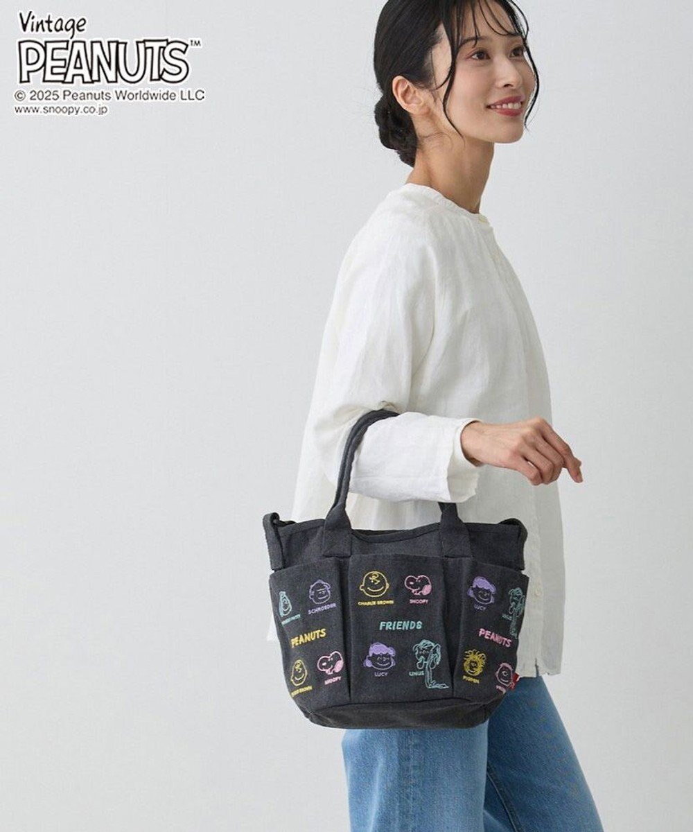 【ルートート/ROOTOTE】の8421【スヌーピー】 IP.デリ.ポケッツ.ピーナッツ-0C インテリア・キッズ・メンズ・レディースファッション・服の通販 founy(ファニー) 　ファッション　Fashion　レディースファッション　Fashion for Women　バッグ　Bags　カメラ　Camera Accessories　カラフル　Colorful Design　傘　Umbrella, Parasol　ショルダー　Shoulder, Shoulder Strap　ドット　Polka Dot, Dot Pattern　ネップ　Nepp, Slub Yarn　バケツ　Bucket, Bucket Style　ポケット　Pocket, Pocket Detail　新作・新入荷　New Arrivals / New In　02:ダークグレー|ID: prp329100004663927 ipo3291000000033740557