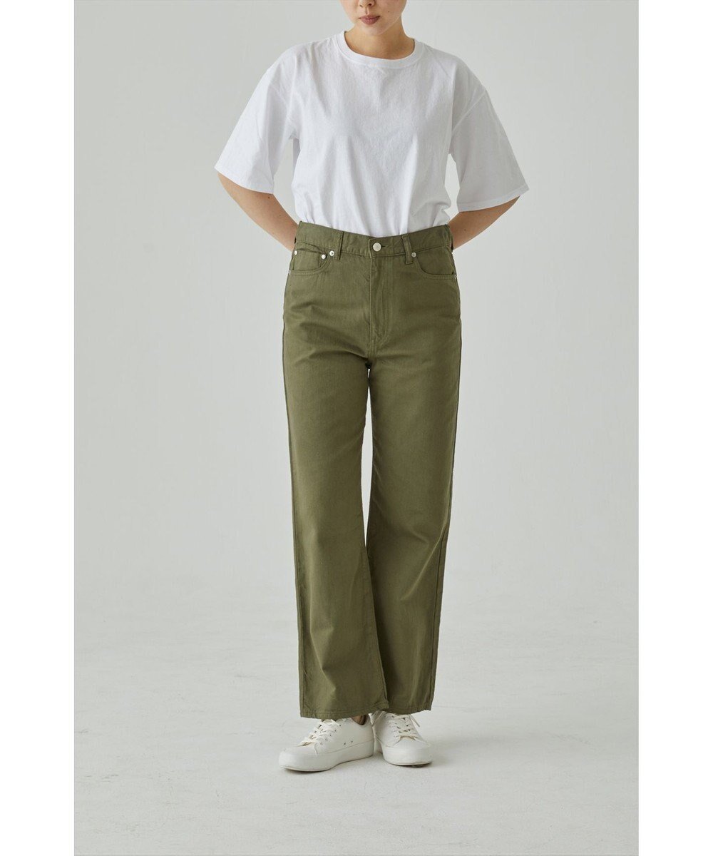 【サキュウ/caqu】の【洗える/涼しい/コットンリネン】color linen sagging baggy すっきりバギーシルエット インテリア・キッズ・メンズ・レディースファッション・服の通販 founy(ファニー) 　ファッション　Fashion　レディースファッション　Fashion for Women　パンツ　Pants & Trousers　アンクル　Ankle-Length Design　インディゴ　Indigo Denim　洗える　Machine Washable　軽量　Lightweight, Ultra Light　ジーンズ　Jeans, Denim Pants　デニム　Denim, Jeans Material　ハイライズ　High Rise, High Waist　リネン　Linen, Linen Fabric　A/W・秋冬　Autumn/Winter　S/S・春夏　SS, Spring/Summer, Warm Season　夏　Summer　エレガント 上品　Elegant　olive|ID: prp329100004663967 ipo3291000000033740759