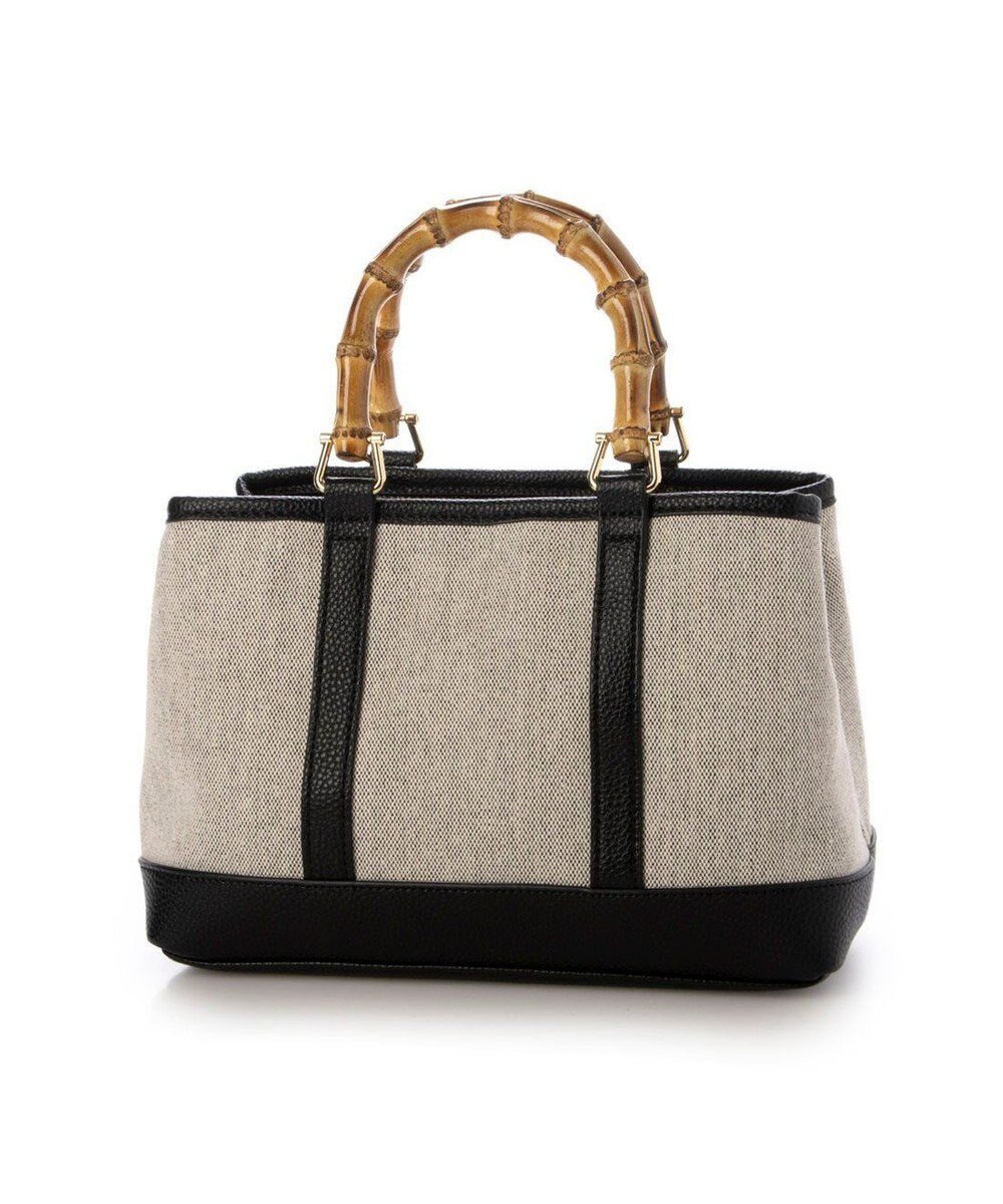 【アンビリオン/UNBILLION】のカシュカシュ cachecache / バンブーハンドルエルガリー2wayトート インテリア・キッズ・メンズ・レディースファッション・服の通販 founy(ファニー) 　ファッション　Fashion　レディースファッション　Fashion for Women　バッグ　Bags　カラフル　Colorful Design　キャンバス　Canvas, Canvas Fabric　ショルダー　Shoulder, Shoulder Strap　財布　Wallet, Purse　ハンド　Hand, Handmade　ポケット　Pocket, Pocket Detail　マグネット　Magnet, Magnetic Closure　ミックス　Mix, Mixed Style　モチーフ　Motif, Design Theme　再入荷　Restock / Back in Stock　ブラック|ID: prp329100004663980 ipo3291000000036279477