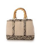 【アンビリオン/UNBILLION】のカシュカシュ cachecache / バンブーハンドルエルガリー2wayトート 人気、トレンドファッション・服の通販 founy(ファニー) ファッション Fashion レディースファッション Fashion for Women バッグ Bags カラフル Colorful Design キャンバス Canvas, Canvas Fabric ショルダー Shoulder, Shoulder Strap 財布 Wallet, Purse ハンド Hand, Handmade ポケット Pocket, Pocket Detail マグネット Magnet, Magnetic Closure ミックス Mix, Mixed Style モチーフ Motif, Design Theme 再入荷 Restock / Back in Stock thumbnail パイソン|ID: prp329100004663980 ipo3291000000036279479