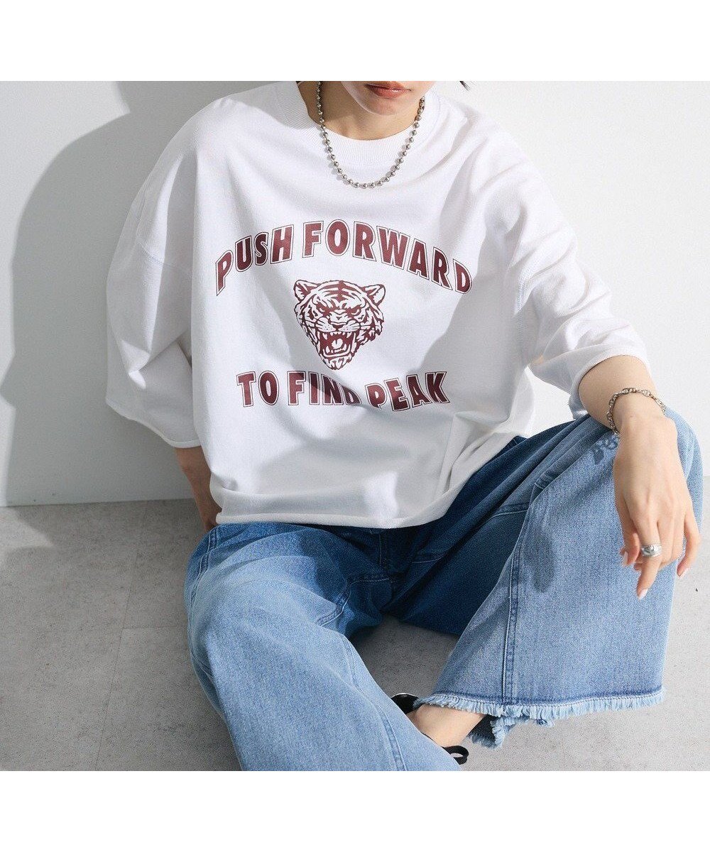 【グリーンパークス/Green Parks】の・SUGAR SPOON TORApt7分袖スウェット 人気、トレンドファッション・服の通販 founy(ファニー) 　ファッション　Fashion　レディースファッション　Fashion for Women　トップス・カットソー　Cut & Sew Tops　レディースパーカー・カジュアルフーディー　Casual Hoodies & Sweatshirts　スウェット・クルーネックトップス　Sweatshirts & Crewnecks / Relaxed Fit Sweat Tops　スウェット / スエット　Sweatshirt, Sweatwear　スラックス　Slacks, Dress Pants　フロント　Front, Front Design　プリント　Print, Printed Pattern　ポケット　Pocket, Pocket Detail　ヴィンテージ　Vintage Style　夏　Summer　春　Spring　S/S・春夏　SS, Spring/Summer, Warm Season　 other-1|ID: prp329100004663994 ipo3291000000033740854