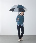 【プラスリング/+RING】のレディース向け プラスリング 長傘60cm NVY/WHT T1286 紺|ID: prp329100004663998 ipo3291000000033740873