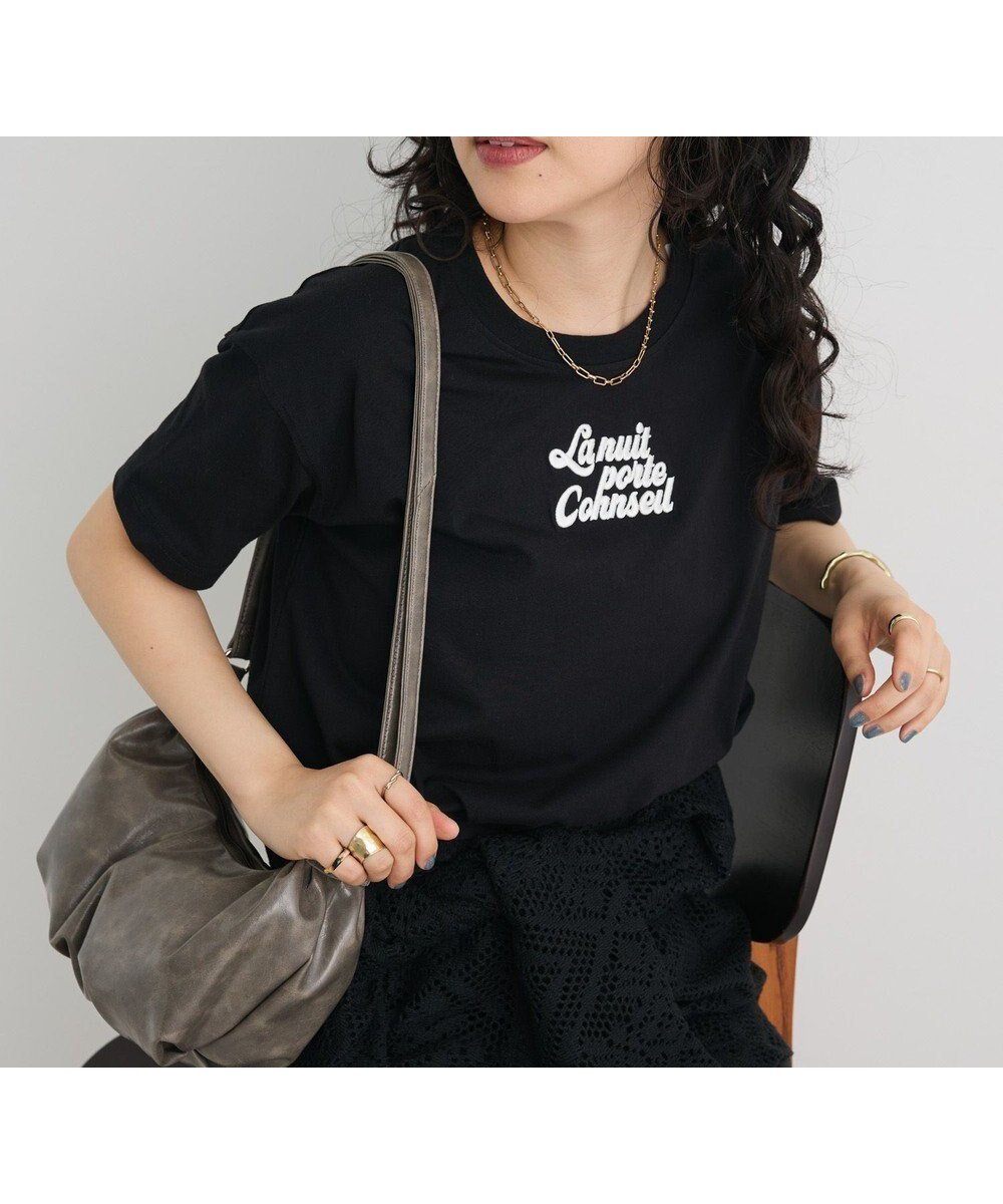 【クラフトスタンダードブティック/CRAFT STANDARD BOUTIQUE】のロゴ刺繍TEE インテリア・キッズ・メンズ・レディースファッション・服の通販 founy(ファニー) ファッション Fashion レディースファッション Fashion for Women トップス・カットソー Cut & Sew Tops シャツ・ブラウス・オフィスカジュアル Elegant Blouses & Button-Ups ロングTシャツ・Tシャツ Longline T-Shirts & Tees カットソー・ベーシックTシャツ Cut-and-Sewn Tops / Stretch Tees & Basics 2025年 2025 2025春夏・S/S Spring/Summer 2025 SS25 おすすめ Recommended / Our Picks インナー Innerwear カットソー Cut and Sewn Top スウェット / スエット Sweatshirt, Sweatwear スリット Slit, Slit Detail デニム Denim, Jeans Material ベーシック Basic, Essential ポケット Pocket, Pocket Detail 夏 Summer 春 Spring S/S・春夏 SS, Spring/Summer, Warm Season Black|ID: prp329100004664017 ipo3291000000033740946