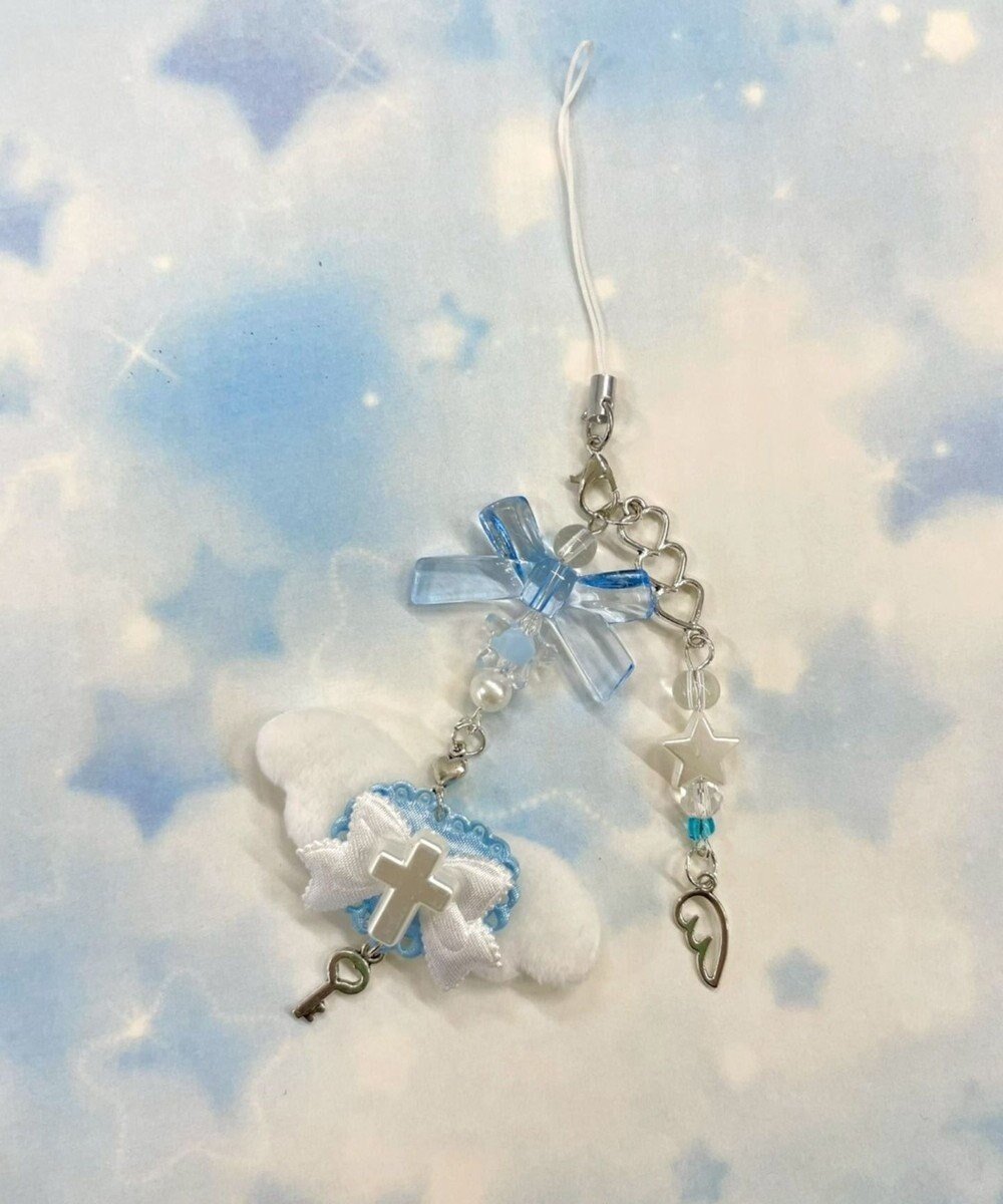 【ウィゴー/WEGO】のクロスエンジェルキーホルダー 人気、トレンドファッション・服の通販 founy(ファニー) 　ファッション　Fashion　レディースファッション　Fashion for Women　ミニ財布・二つ折り財布　Wallets & Card Cases　おすすめ　Recommended / Our Picks　キーホルダー　Keychain, Key Holder　スマホ　Smartphone, Mobile Device　トレンド　Trend, Trending Now　モチーフ　Motif, Design Theme　リボン　Ribbon, Bow　財布　Wallet, Purse　 other-1|ID: prp329100004664030 ipo3291000000033740977